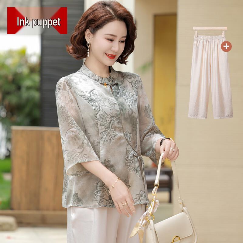 New Chinese Style Summer Outfits for Middle-Aged Women