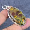 Fruit Jasper Gemstone Handmade 925 Sterling Silver Jewelry Pendant 2.17" C7e96