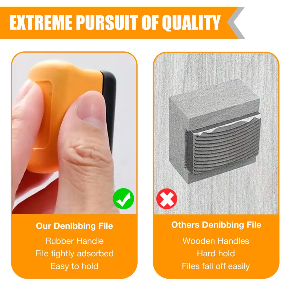 Manual Denibbing File Paint File Tool for Removal of Paint Imperfections Double-Sided Grinding Tools for Repairing Paint Residue