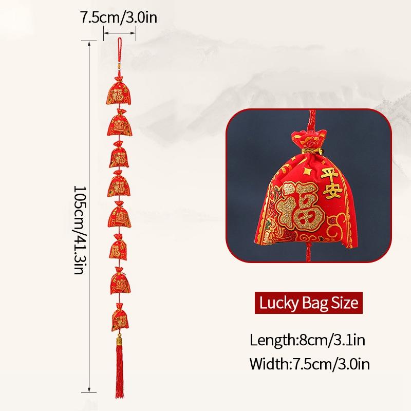 Chinese New Year 2025 Decorations Chinese Spring Festival Hanging Pendant Door Wall Ornament Traditional Chinese Room Decoration