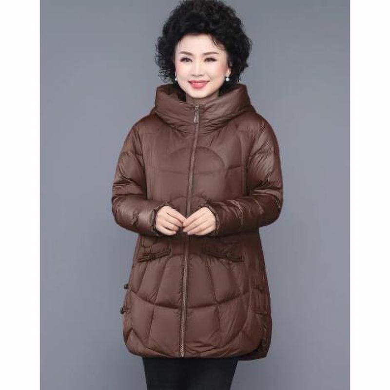 Mother Winter Down Cotton Jacket Coat Thicken Warm Grandma Snow Wear Parkas