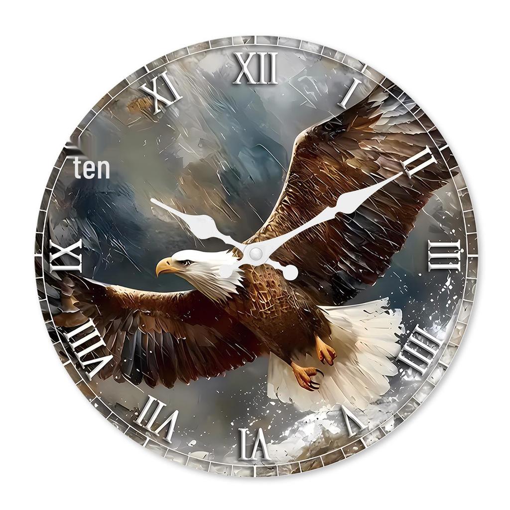 12" Retro Buddhist Wooden Wall Clock - Silent MDF Decor Clock