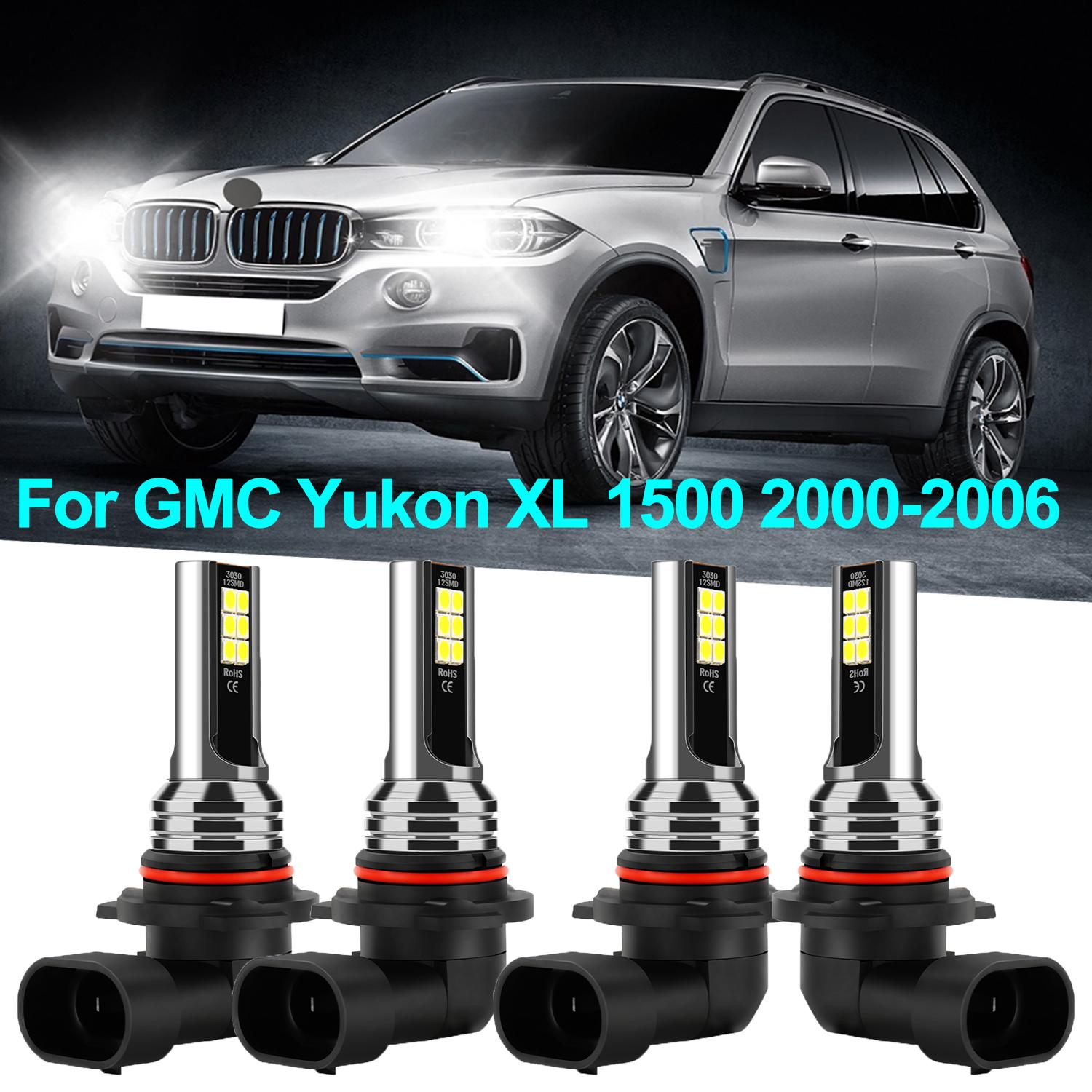 

Для GMC Yukon XL 1500 2000 2001 2002 2003 2004 2005 2006 Прозрачные противотуманные фары 9005 HB3 9006 HB4 Светодиодные лампы 6000K Супер белый 9005 9006 4pcs