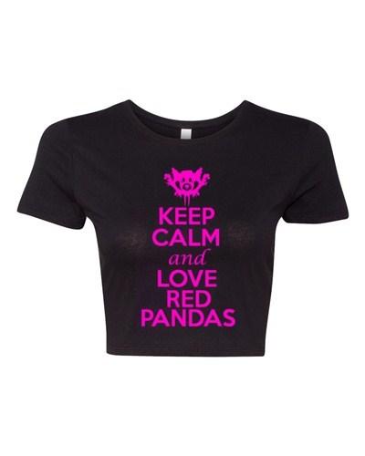 Crop Top Ladies Keep Calm and Love Red Pandas Animal Lover Bear T-Shirt Tee Unisex T-Shirt XXXL