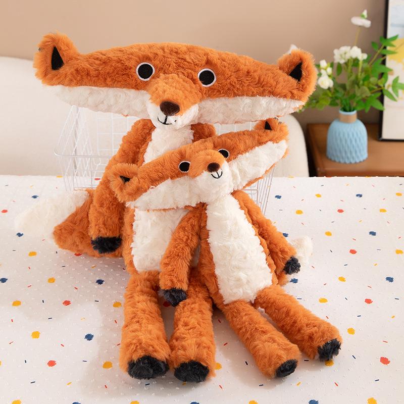 Cute Furry Dewa Fox Plush Toy Lovely Stuffed Animal for Kids Birthday Xmas Gift Soft Sleeping Pillow Buddy for Girls and Boys