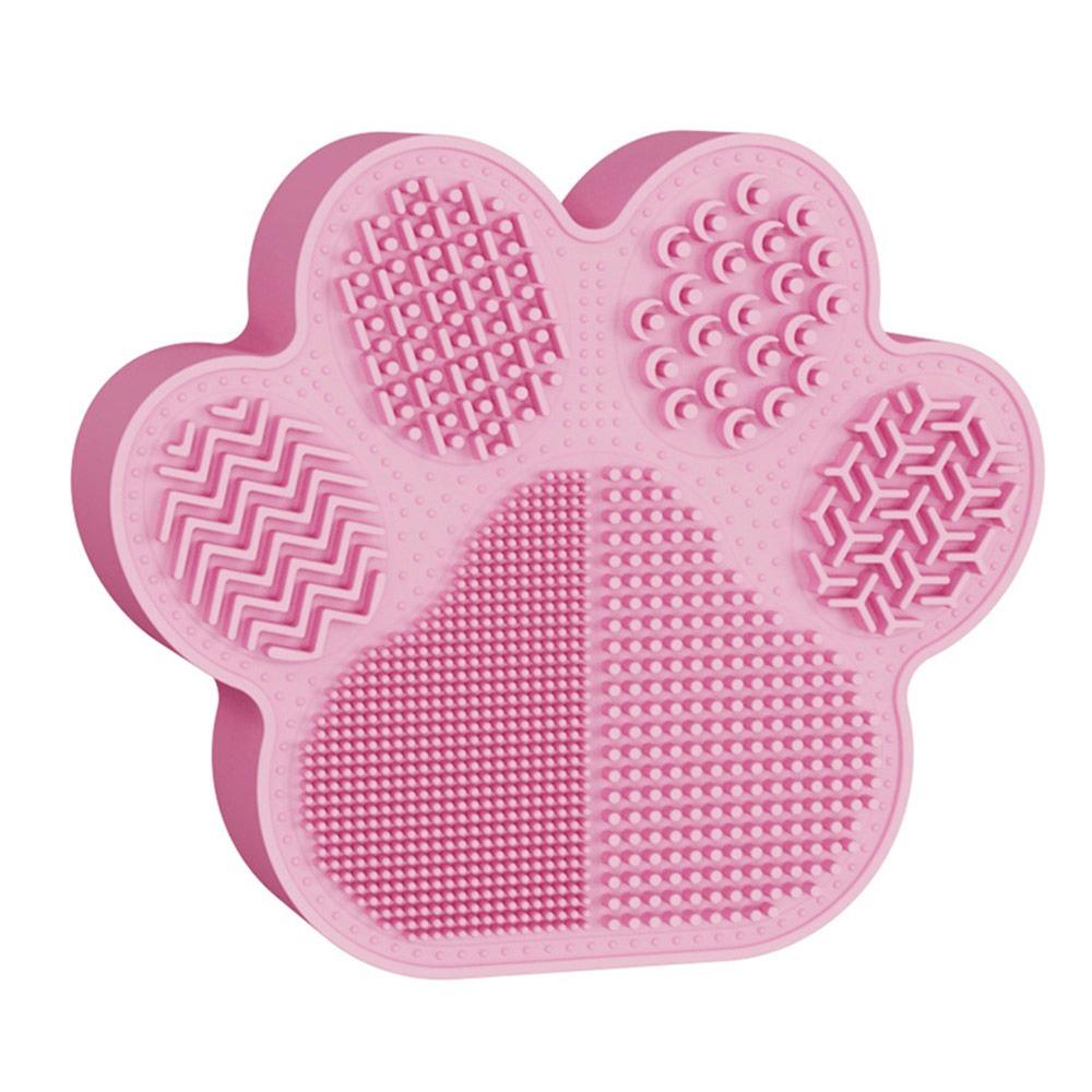 2 in 1 Makeup Brush Cleaning Tool Multi-functional Cartoon Cat's Paw Makeup Brush Holder Silicone Multicolor