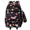 Nylon Backpack for Kids and Teens with Cute Cartoon Pattern Fashion School Bag for Girls Large Capacity Daily Use Bookbag