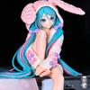 Hatsune Miku Anime Figurine Rabbit Ear Pajamas Kawaii Tabletop Decorations Action Figures Doll Model Children Toy Gift