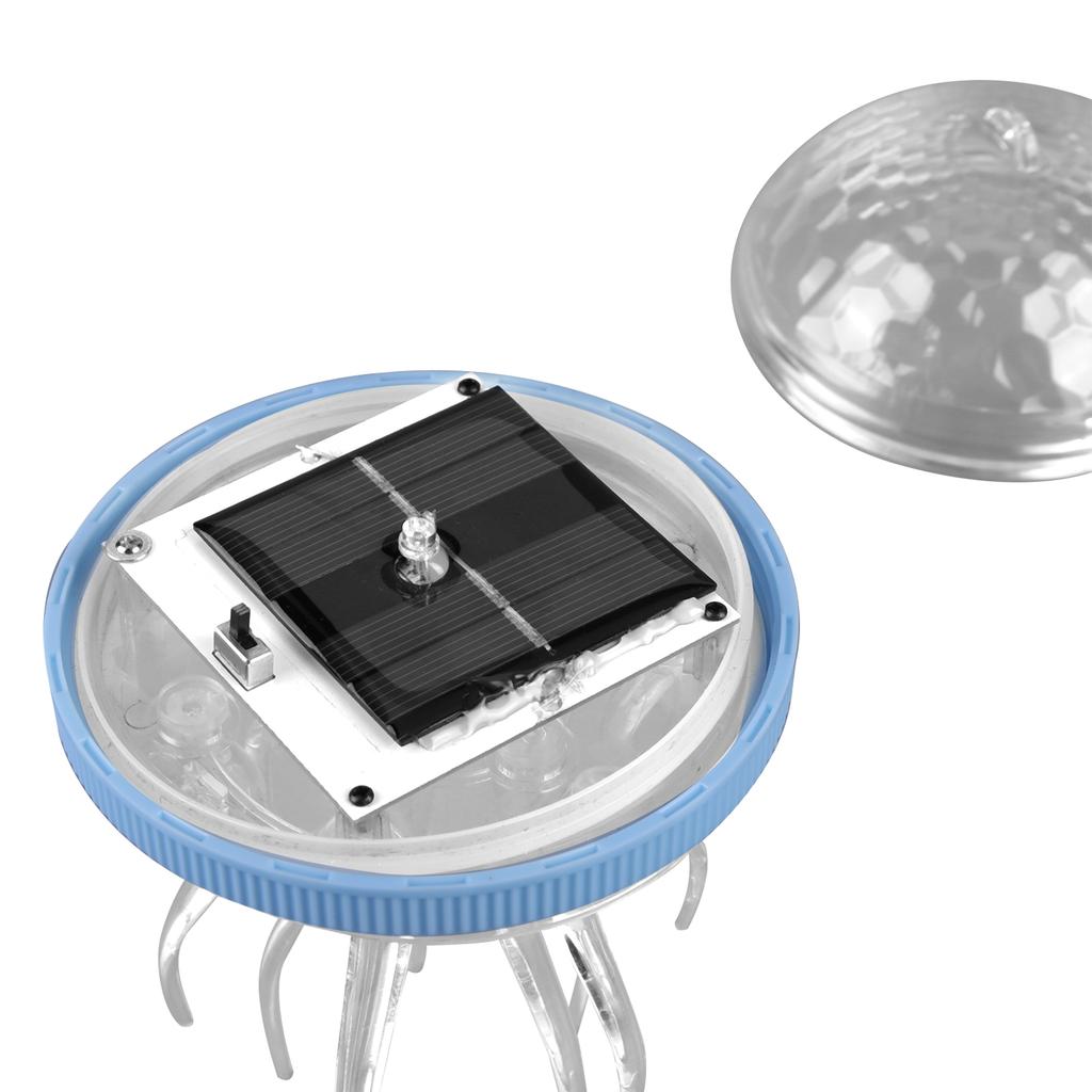 Solar Powered Jellyfish Pool Light Dynamic RGB Color Changing Floating Pool Light Dimmable Night Light for Party Wedding Decor