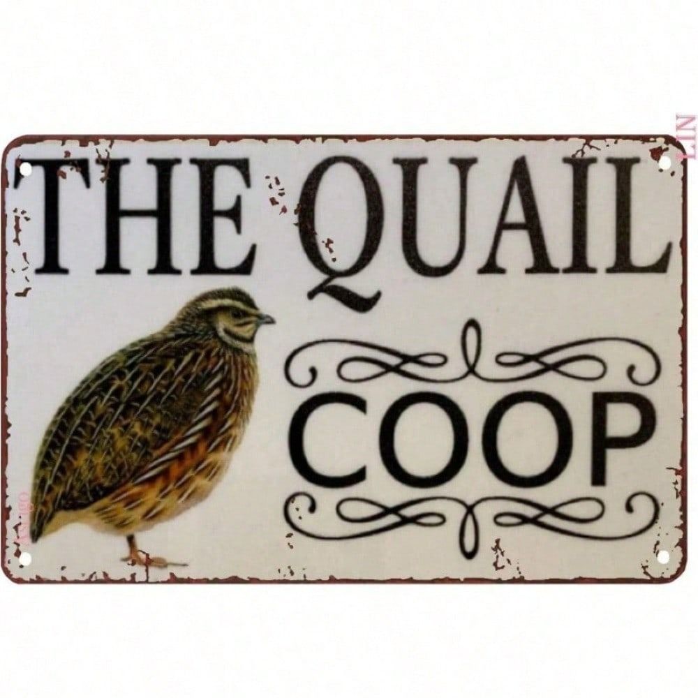 Metal Rooster Sign Vintage Farmhouse Decor Rustic Chicken Coop Art 20x30 cm