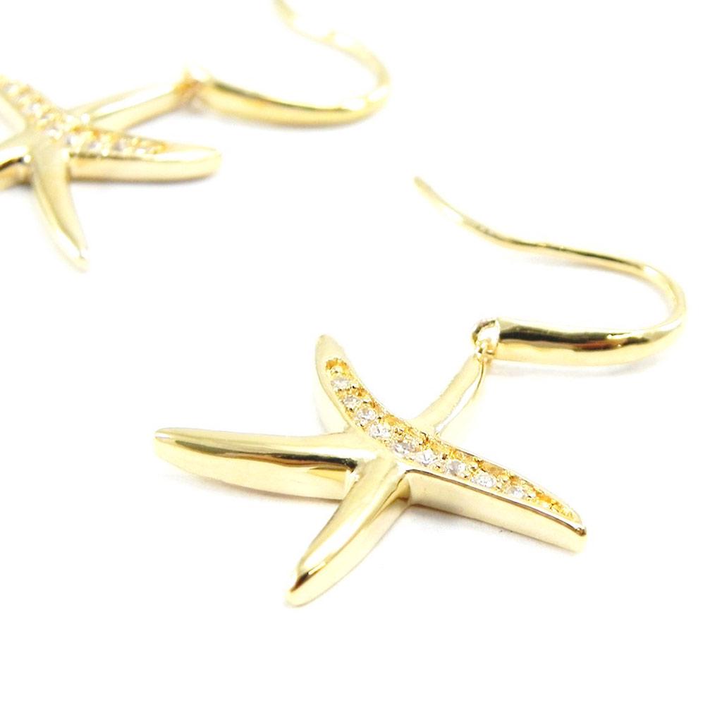 

Les Trésors De Lily [I3945] - Позолоченные серьги Etoiles des Mers