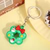 3pcs Key Chains Silicone Keychain Christmas Doll Keyring  Christmas Decoration
