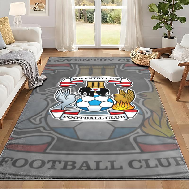 Coventry City F.C. Carpet Door Mat for Living Room or Bedroom Protective Mat Under Chair Office Decoration Christmas Gift Birthday Present