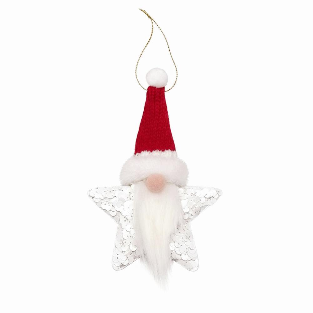 Creative Sequin Star Christmas Pendant DIY Xmas Tree Christmas Decor  Holiday Ornament