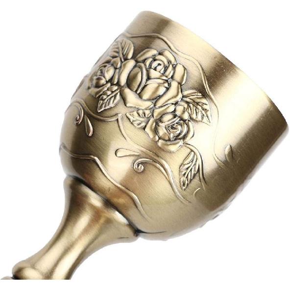 Wine Goblet Glasses Chalice European Goblet Vintage Metal Embossed Wine Cup Art Craft Decoration Home Ornaments