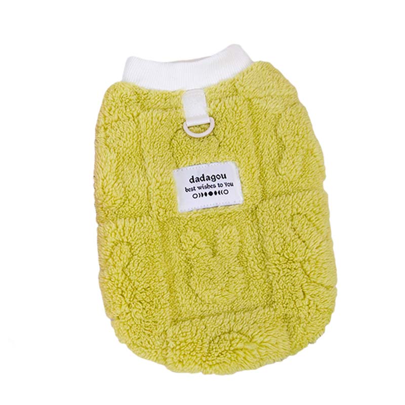 

Пальто для собак Зимняя теплая одежда для собак мелких пород кошек флисовый утепленный свитер для щенков французский бульдог чихуахуа плюшевая куртка для йорка M жёлтый