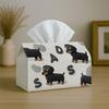 1pc of Cute Cartoon Graphic Tissue Box for Dining Napkins, Dog Animal Pattern, a Home Tissue Box for Living Room Tables, And Car Tissue Box