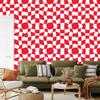Wallpaper Free checkerboard red and white, coral background 50x1000