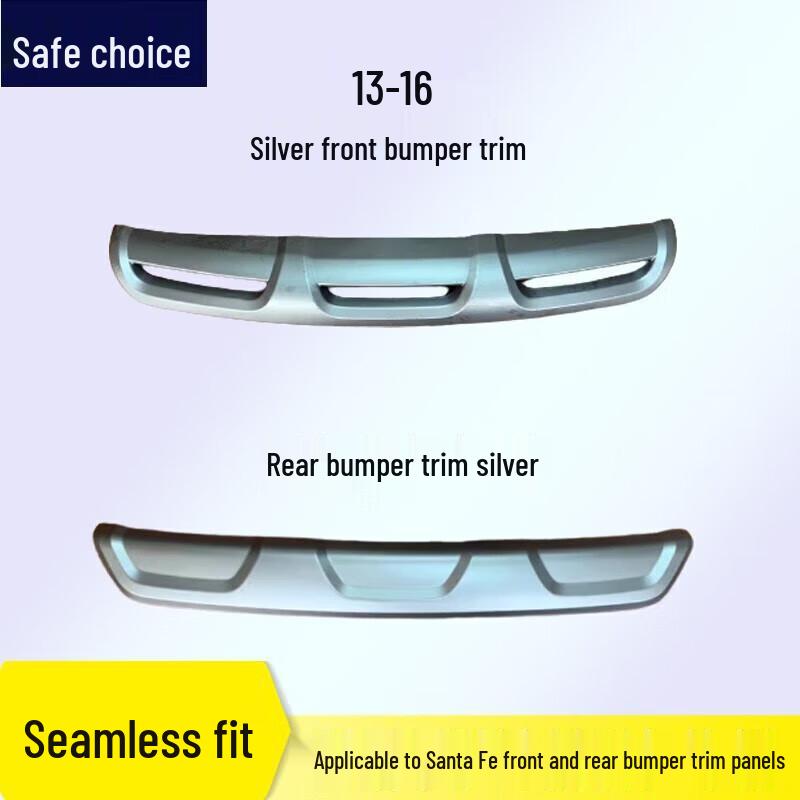 Chrome Front Grille and Fog Light Trim for 2013-2016 Santa Fe IX45 Models