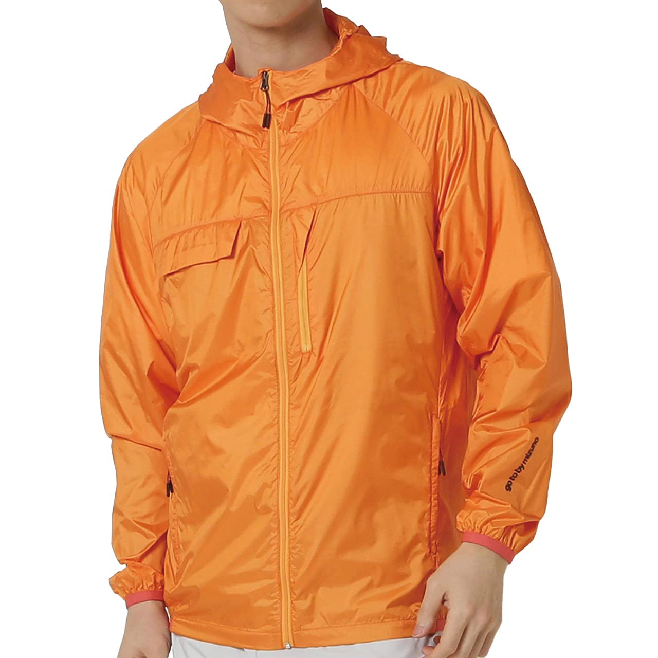 

Mizuno Go To by B2ME1010 Windshell Windproof and for Outdoor Travel and Sun Size L Men s Jacket, Water-Repellent, Walking, Orange,