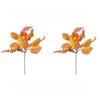 2pc Artificial Sunflower and Maple Leaf Bouquet Autumn Decorative Floral Arrangement for Home Living Room Dining Table Accent Pieces
