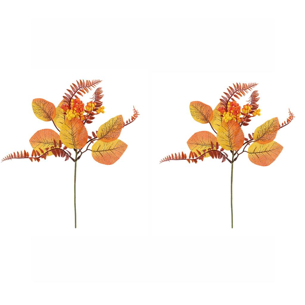 2pc Artificial Sunflower and Maple Leaf Bouquet Autumn Decorative Floral Arrangement for Home Living Room Dining Table Accent Pieces