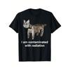 Funny Pixel Cat Graphic T Shirt for Men Meme Print Casual Short Sleeve Streetwear Tops