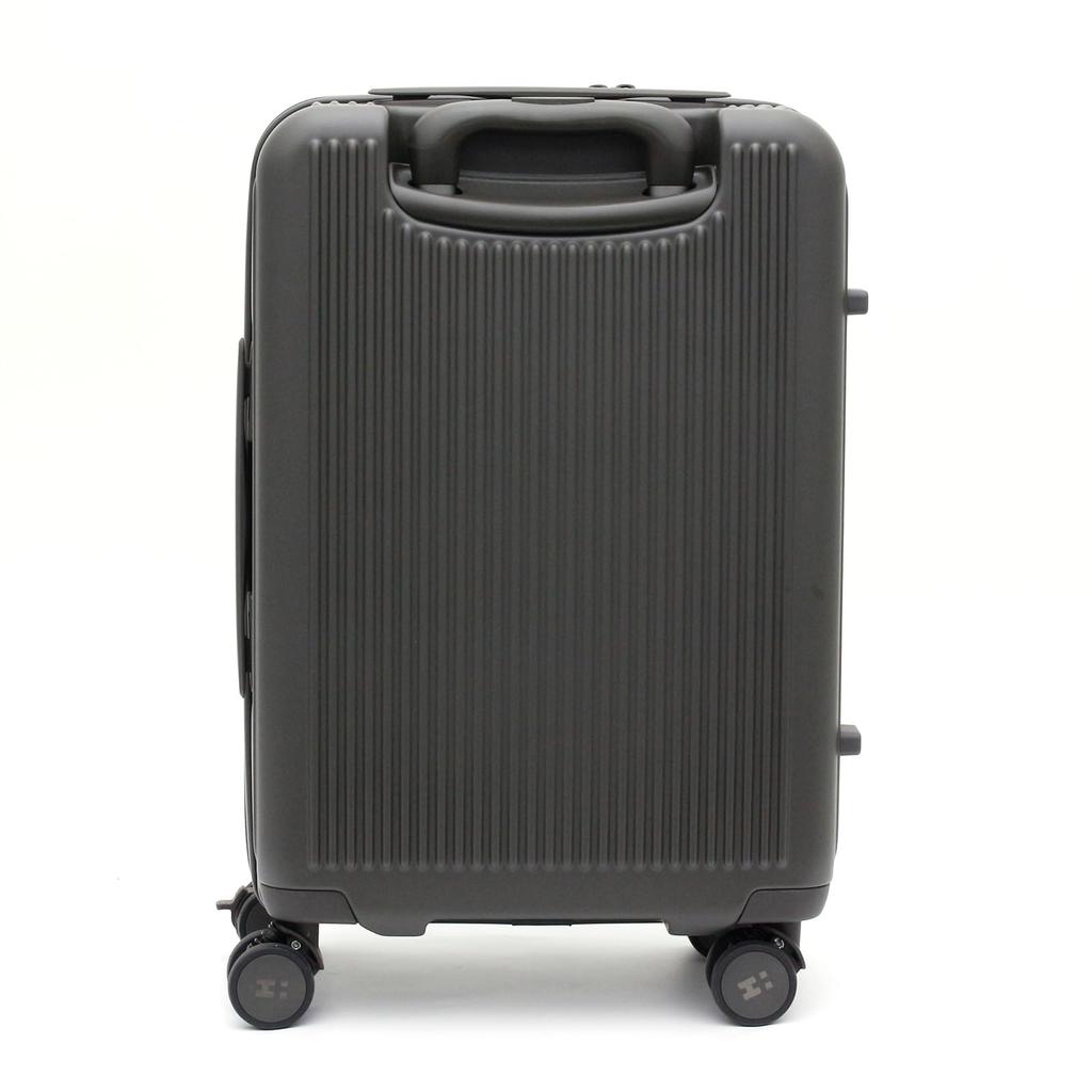 Stylový a přesto plný užitečných funkcí Hapitas Zipper Suitcase Pouze Siffle může používat oba klíče a zarážkové kolečko otevřené vpředu HPL2281 tmavě šedá [Siffle]
