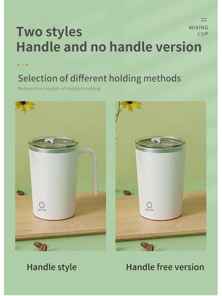 Přenosný USB nabíjecí hrnek na kávu ze nerezové oceli 304 pro domácnost