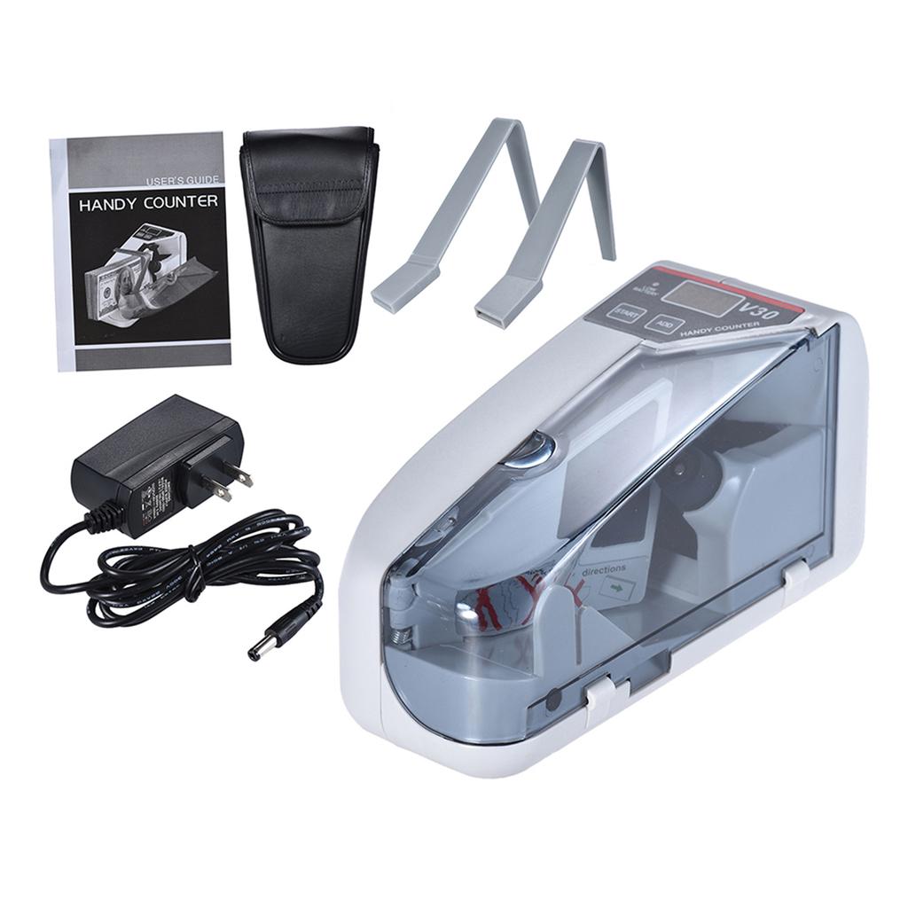 Handy Bill Cash Banknote Counter Money Currency Counting Machine AC Or Battery Powered