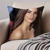 OscarWinning Spanish Actress PPenelope Cruz Cushion Cover Pillowcase Antidustmite Invisible Zipper Short Plush Sofa Cushion