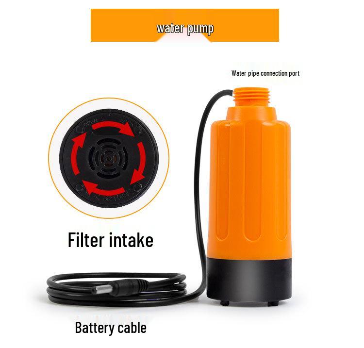 Portable USB Rechargeable Shower Head for Camping, Dorms, Construction Sites, and Rural Bathing