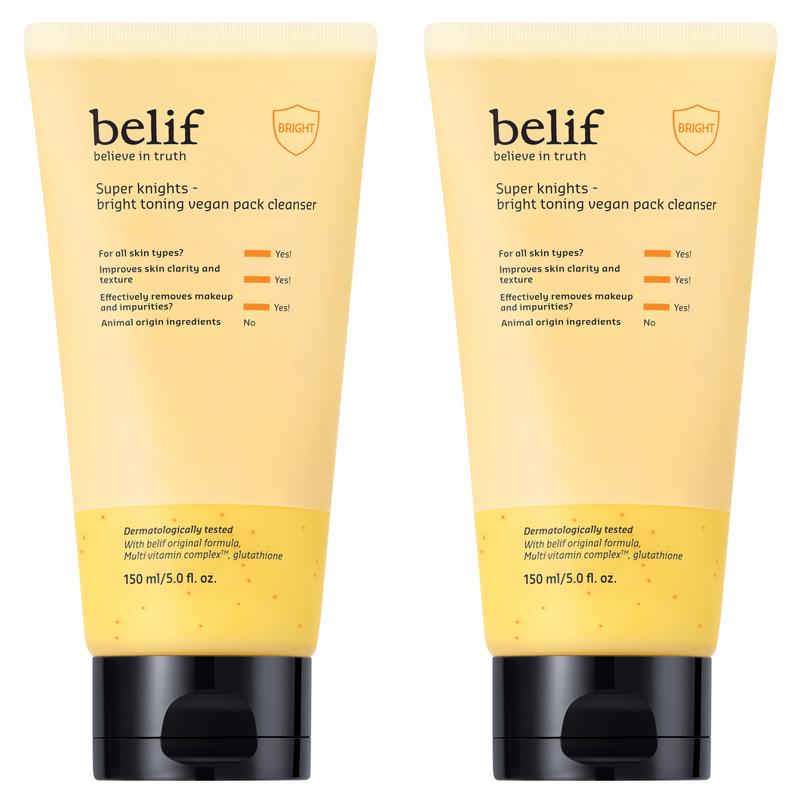 Belif Super Nights Bright Toning Vegan Pack Cleanser, 150ml, 2 pcs