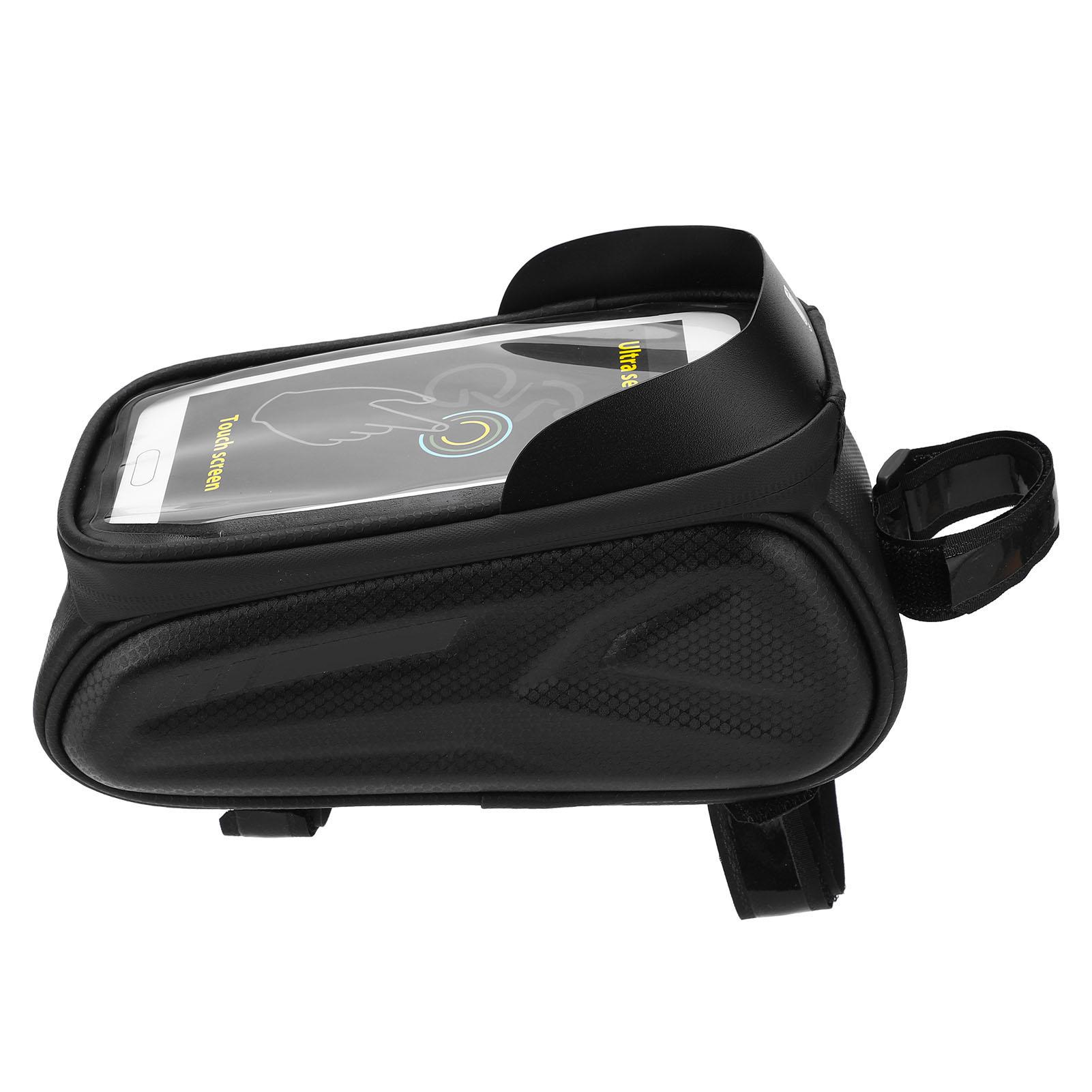 

Bike Phone Front Frame Bag Waterproof Reflective Bicycle Phone Mount Top Tube Bag Pouch Rainbow reflective