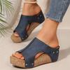 Fashion Woman Summer Shoes Sandals Wedge Sandal For Women Elegant Women's Sandals Slide Huaraches Female Women Heels Footwear