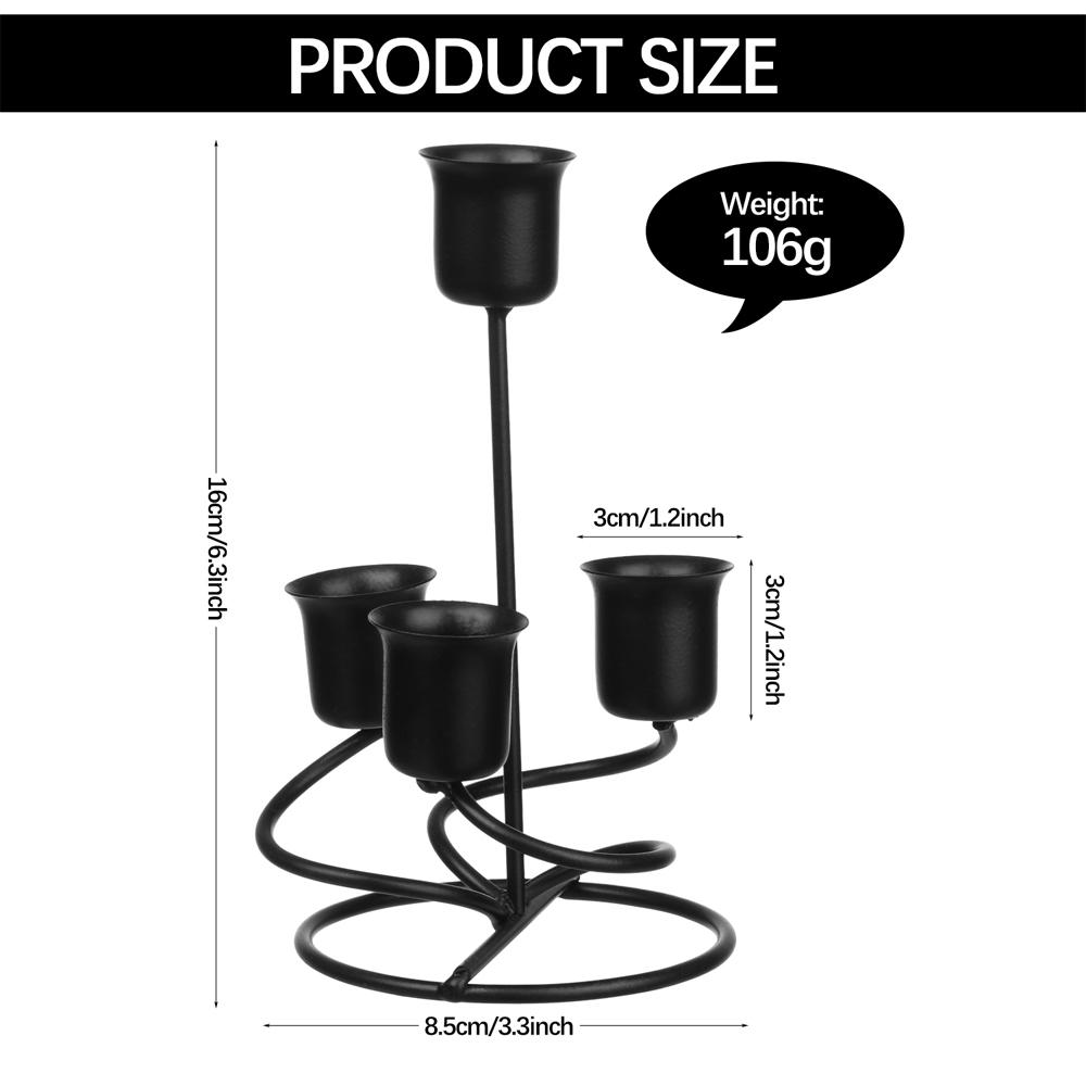 Candles Candlesticks Black Candle Holders Metal Candle Stands Wrought Iron Candelabra Modern Style