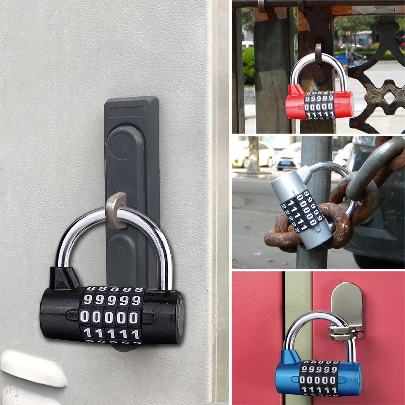 Large 5-Digit Horizontal Character Gym Locker Combination Padlock