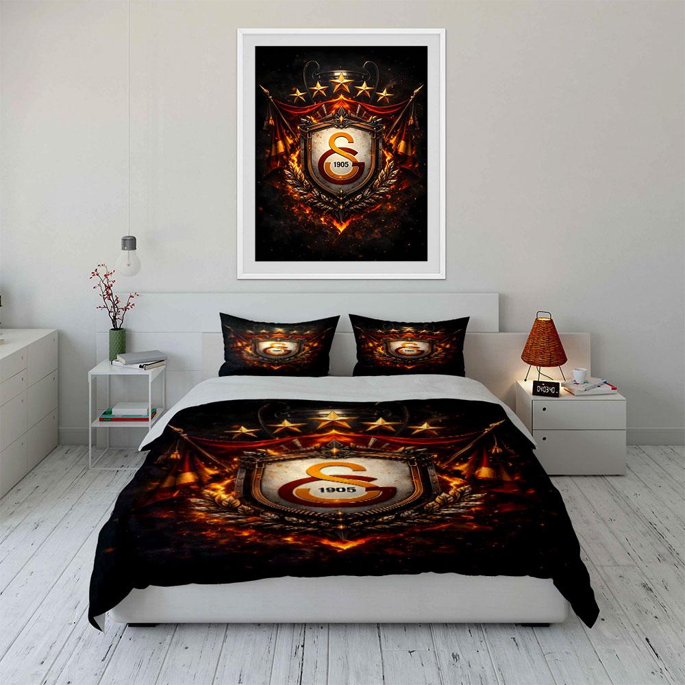Shield, stars, flames, logo. Bedding sets Duvet cover sets Duvet covers Pillowcases(1 * Duvet Cover 2 * Pillowcases without duvet insert)