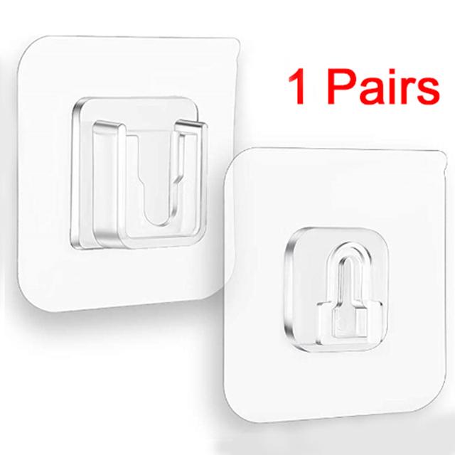 Multi-Purpose Hooks Cable Organizer Double-Sided Adhesive Wall Hooks Waterproof Towel Hooks Stickers Kitchen Bath Door Hooks