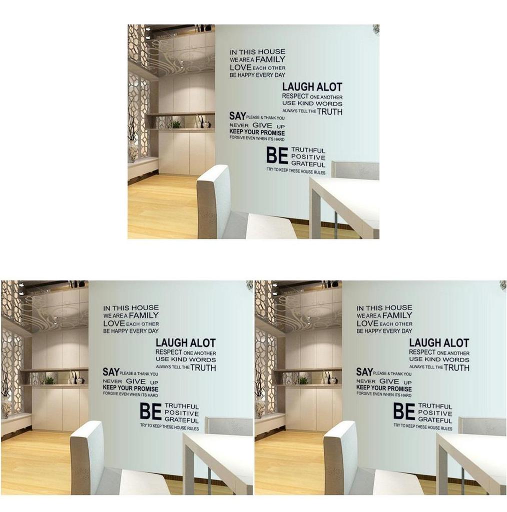Elegant Words Letters In This House Wallpaper Home Decor Crafted With Premium Pvc Material