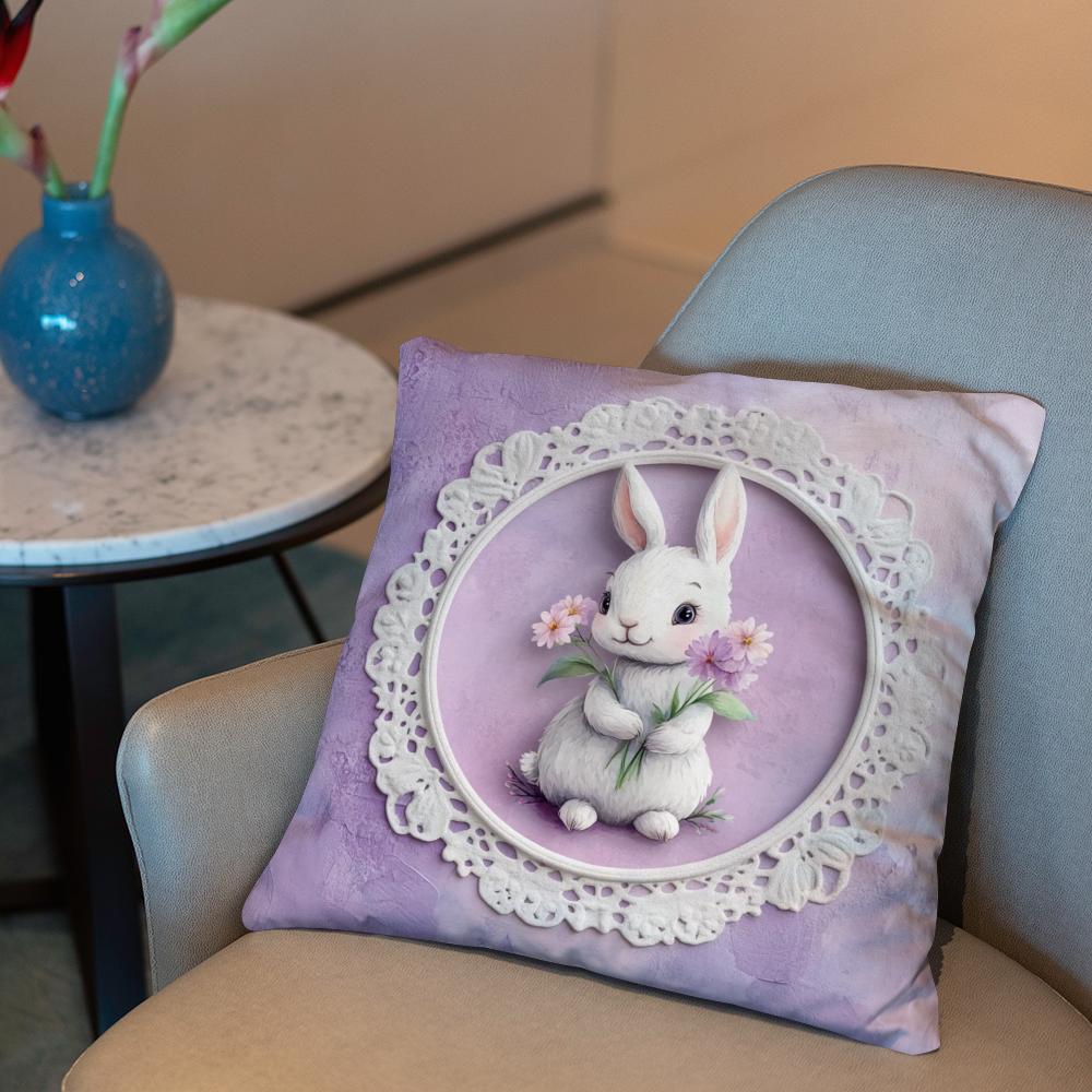 Easter Cushion Cover 2-in-1 Reversible Plush Pillow Cover | Car/Sofa/Bed | Perfect Gift