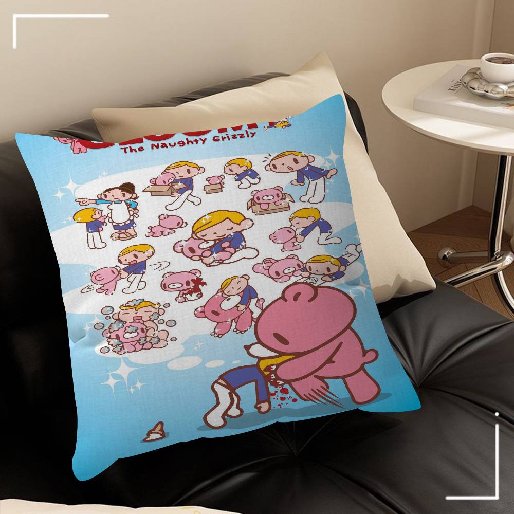Cartoon GGloomy Bear Cushion Cover Inches Farmhouse Decor Home Throw Pillow Covers For Couch Decorations