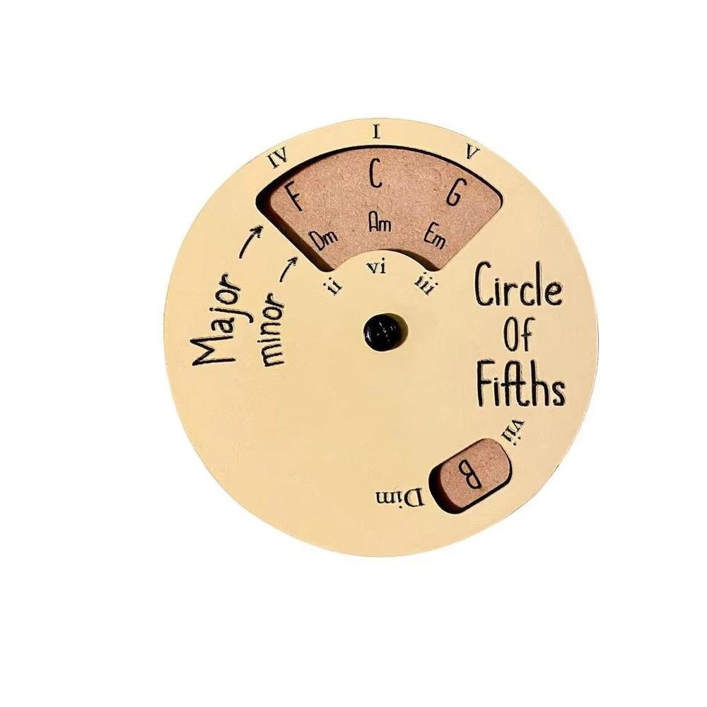 

Деревянное колесо аккордов Мелодический инструмент для аккордов и тональностей в нотах Музыкальный образовательный инструмент Brown