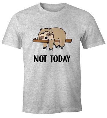 Mens Funny T-Shirt Not Today Chilling Fun Shirt Moonworks