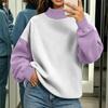Women's Color Block Pullover Hoodie Casual Long Sleeve Fall Winter Sweatshirt
