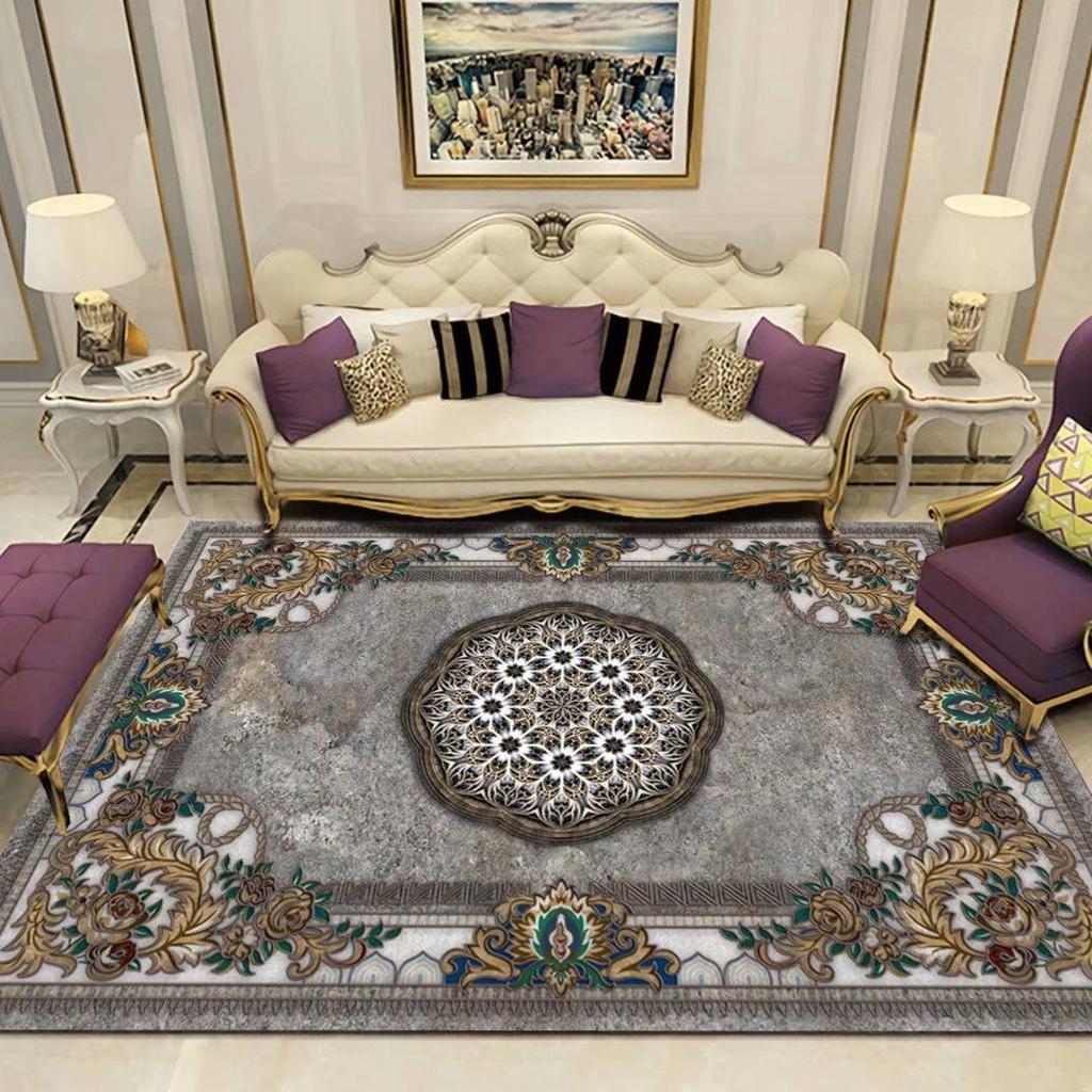 European Style Short Pile Carpets for Living Room Decortion Rugs for Bedroom Decor Carpet Home Washable Rug Floor Mats for Home