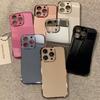 Sports Candy Color Electroplate TPU+PC Clear Anti-Fingerprint Shockproof Phone Case for 17/16/15/14 Air Cushion & 360 Protection