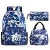 Astro Bot Jeu Marchandise Impression Sac d'école Loisirs Enfants Trousse à crayons Sac à déjeuner