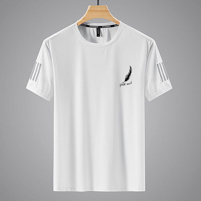 Men's Summer Ice Silk Quick-Dry Short Sleeve T-Shirt - Breathable & Lightweight