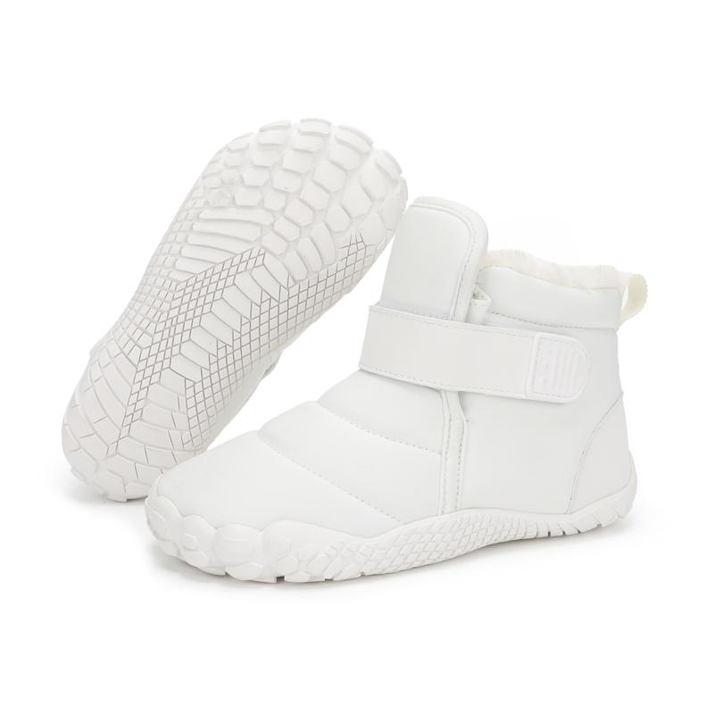 Children High-top Snow Boots Kids Plush Boots Winter Warm Cotton Shoes Anti-slip Casual Walking Shoes Waterproof